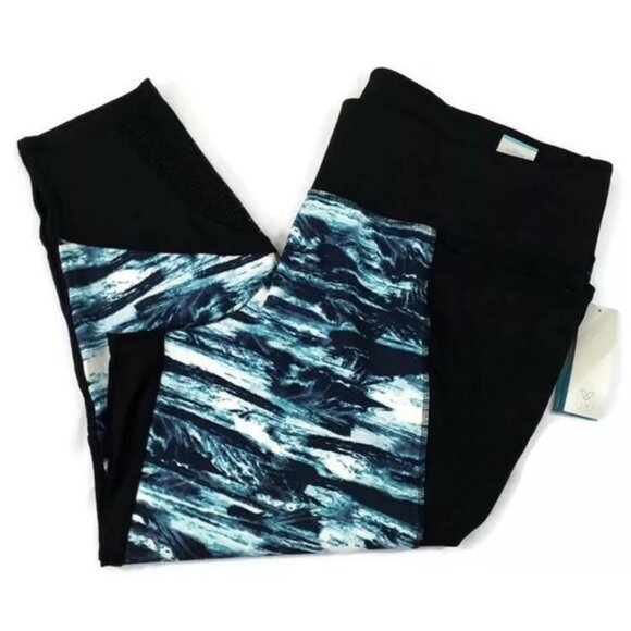 Livi Active Black Multi 7/8 Length Stretch Capri Legging Womens Plus 26/28 NWT - Picture 6 of 13